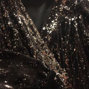 Black sequin party dress